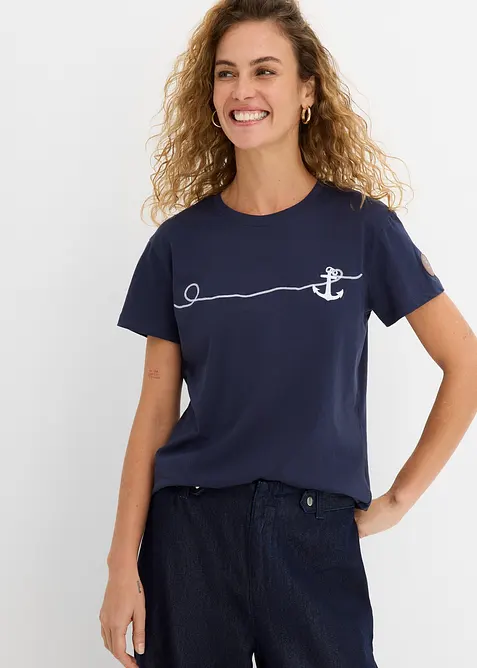 Besticktes T-Shirt, bonprix