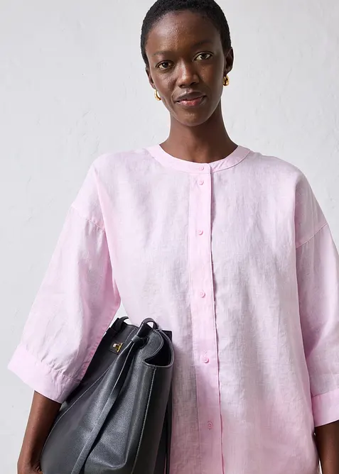 Oversize-Bluse aus reinem Leinen, bonprix