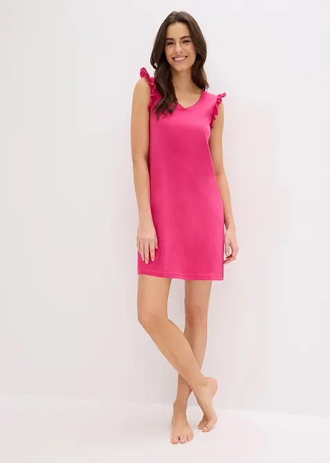 Lot de 2 chemises de nuit courtes 100% coton, bonprix