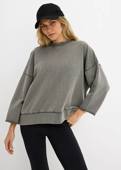 Oversize-Sweatshirt aus Baumwoll-Mix, bonprix