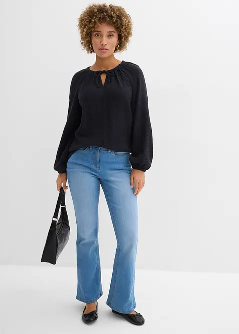 Schlupfbluse aus luftigem Musselin, bonprix