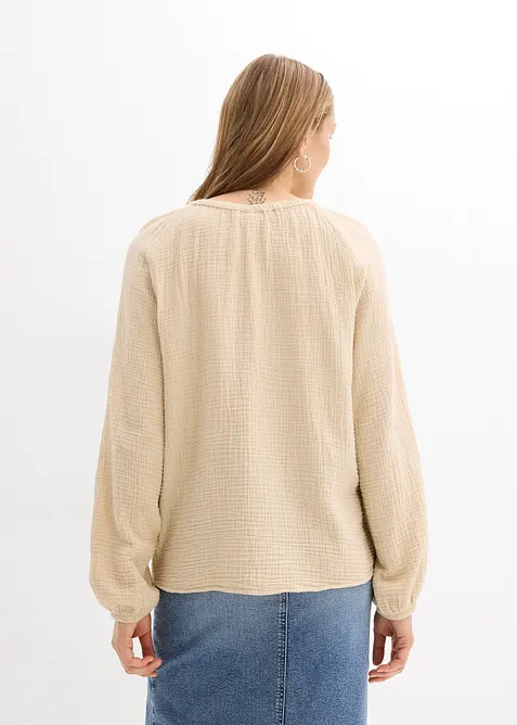 Schlupfbluse aus luftigem Musselin, bonprix