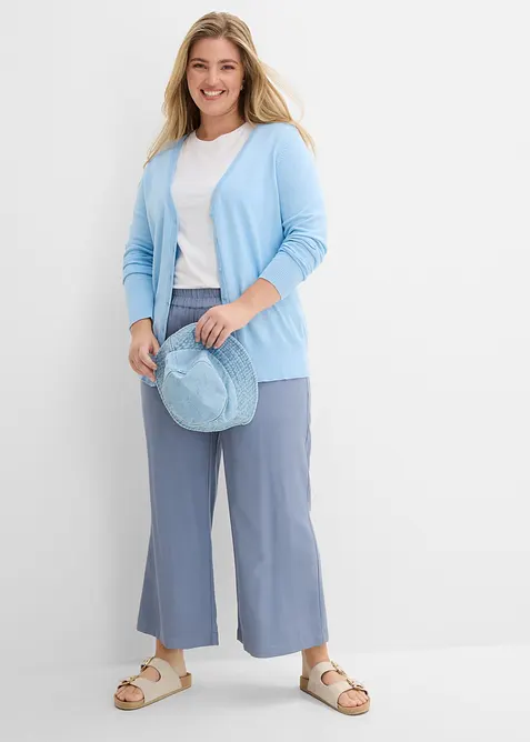 Gilet boutonn&eacute; en maille fine, bonprix