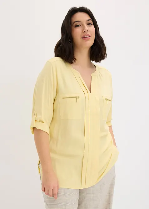 Tunikabluse aus flie&szlig;ender Viskose, bonprix