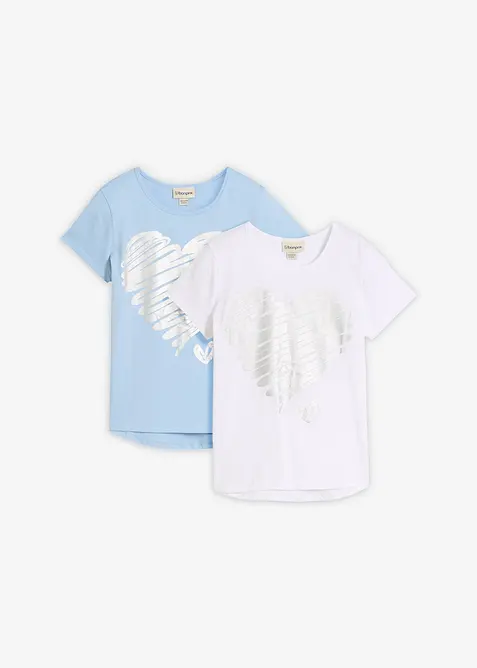 Lot de 2 T-shirts, bonprix