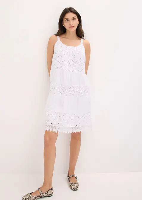 Tr&auml;gerkleid aus Viskose mit Spitze, bonprix