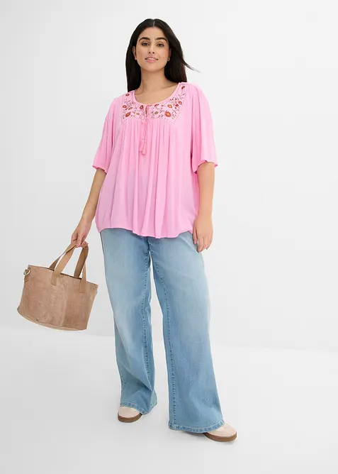 Tunique en viscose effet froiss&eacute;, bonprix