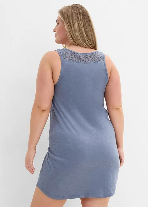 Shirtkleid aus Baumwolle mit Spitze, bonprix