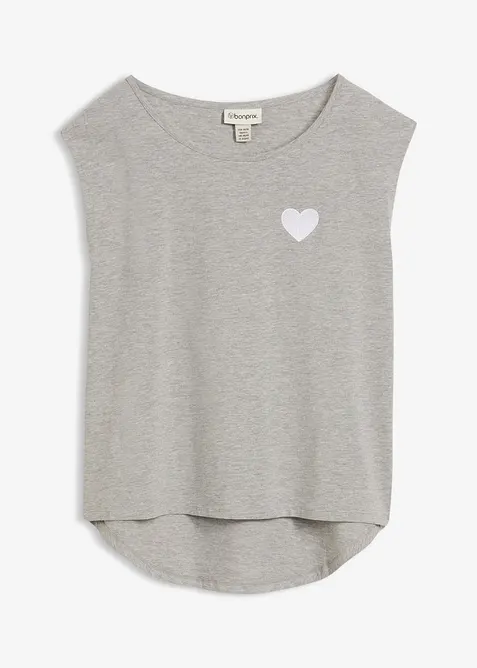 T-shirt fluide, plus long derri&egrave;re, bonprix