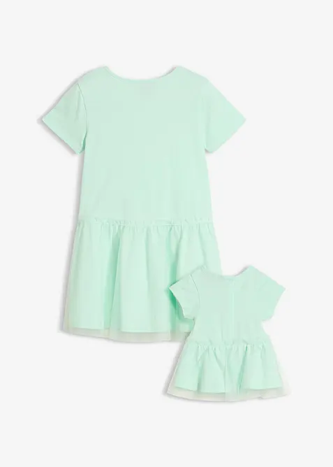 Jerseykleid und Puppenkleid (2-tlg.) aus reiner Bio-Baumwolle, bonprix
