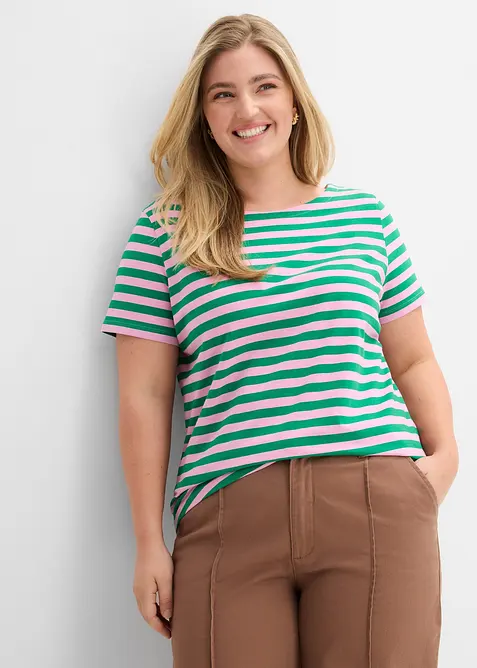 T-shirt &agrave; encolure bateau, bonprix