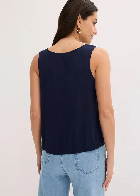 Blusentop aus strukturiertem Crinkle, bonprix