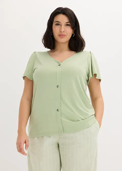 T-shirt boutonn&eacute;, bonprix