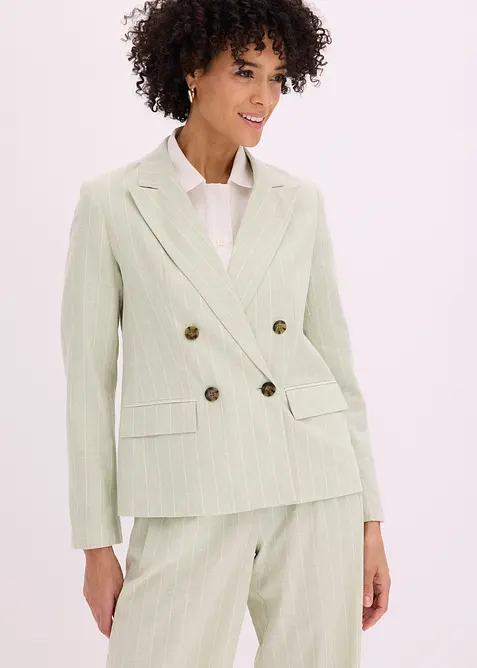 Blazer en lin majoritaire, bonprix