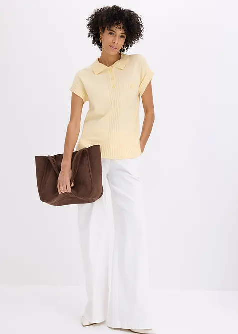Polo-Pullover mit Baumwolle, bonprix