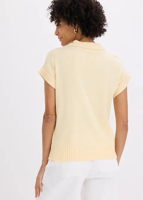 Polo-Pullover mit Baumwolle, bonprix