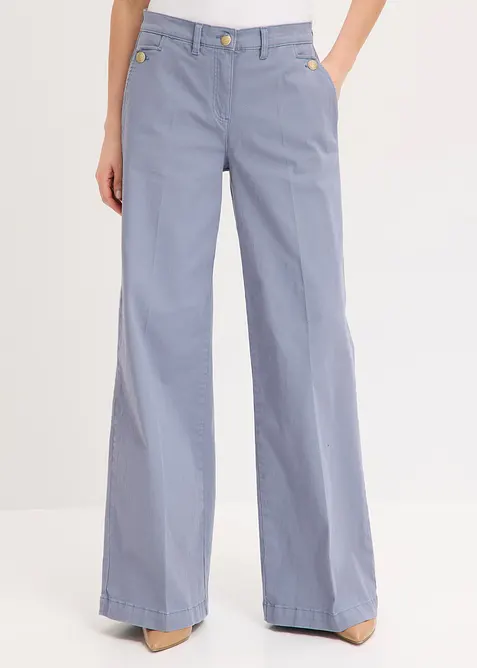 Wide Leg Hose mit Stretch, bonprix