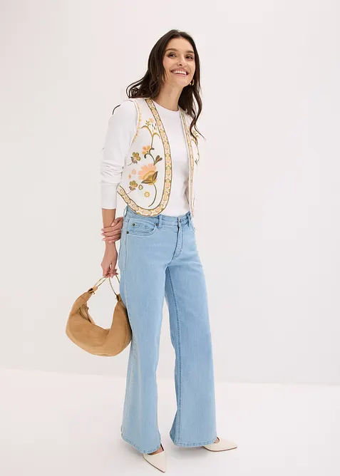 Gilet sans manches brod&eacute;, bonprix