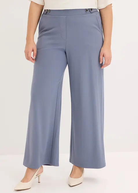 Pantalon en jersey &agrave; patte d&eacute;corative, bonprix