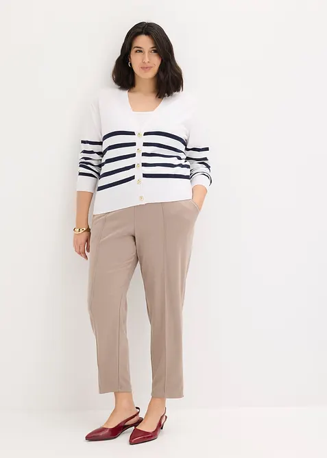 Jersey-Schlupfhose mit Biese, bonprix