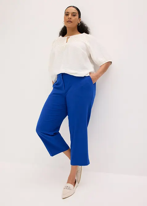 Pantalon 3/4 droit, fendu en bas, bonprix