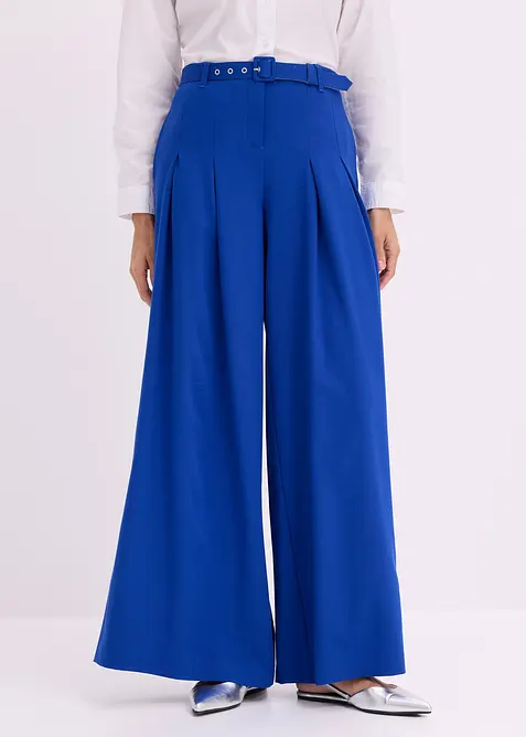 Bundfaltenhose mit G&uuml;rtel (2tlg-Set), bonprix