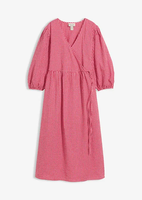 Wickelkleid  aus Strukturmaterial, bonprix