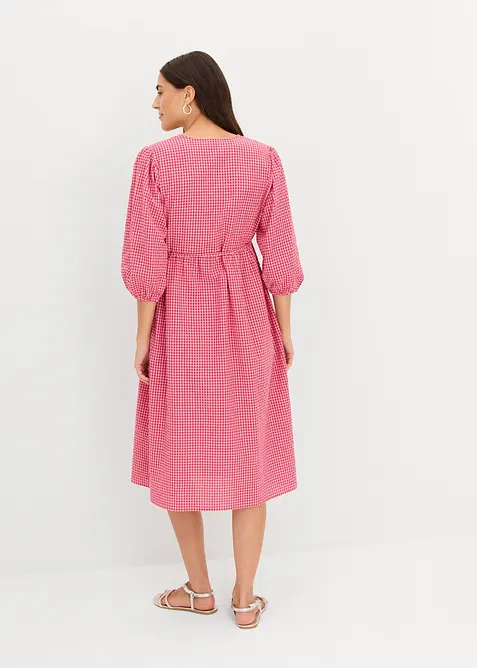 Wickelkleid  aus Strukturmaterial, bonprix