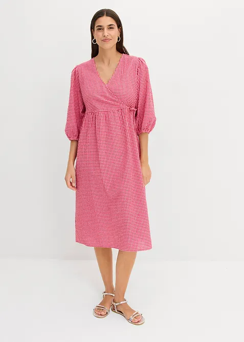 Wickelkleid  aus Strukturmaterial, bonprix