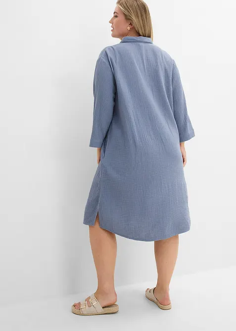 Hemdblusenkleid aus Musselin, bonprix