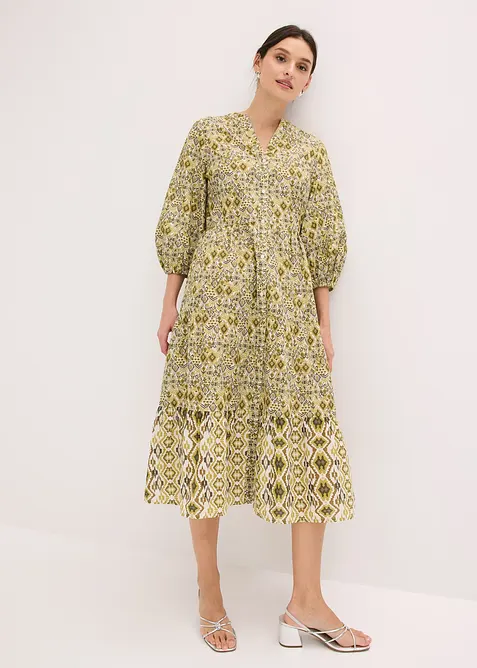 Midikleid aus leichter Baumwolle, bonprix