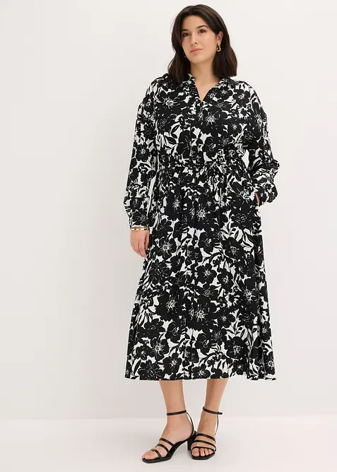 Hemdblusenkleid aus Viskose, bonprix