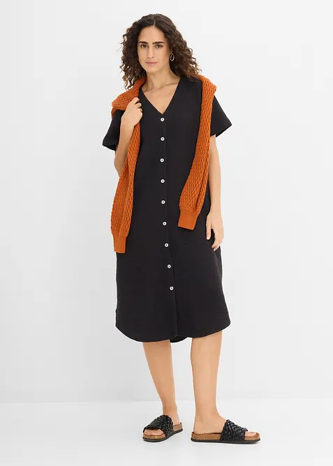 Blusenkleid aus softem Musselin, bonprix