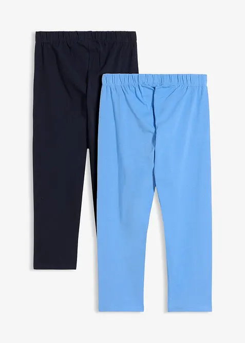 Lot de 2 leggings 3/4 en coton extensible, bonprix