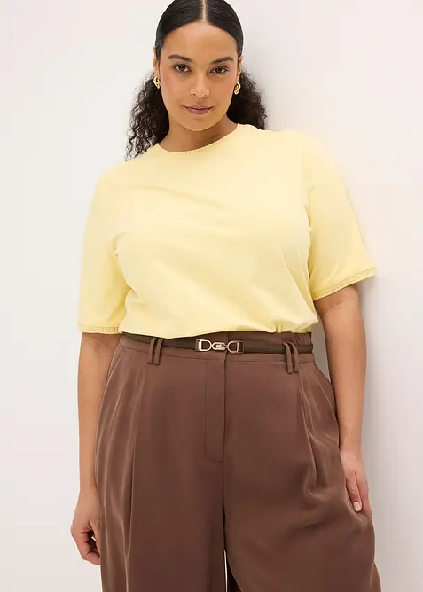 Shirt mit Spitzenborte, bonprix