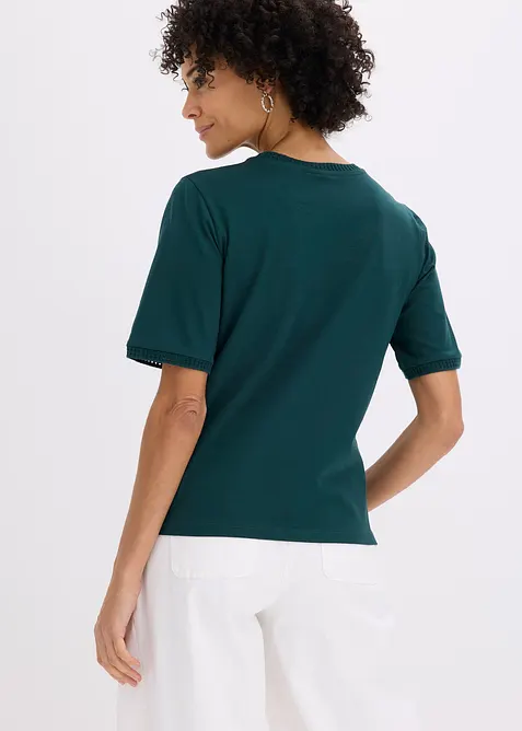 Shirt mit Spitzenborte, bonprix