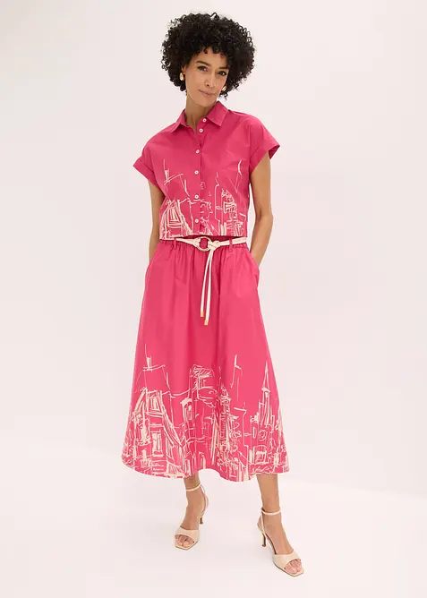 Midirock aus reiner Bio-Baumwolle, bonprix