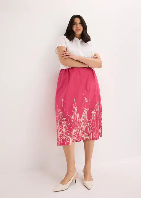 Midirock aus reiner Bio-Baumwolle, bonprix