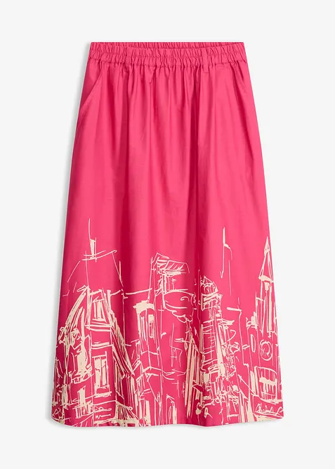 Midirock aus reiner Bio-Baumwolle, bonprix