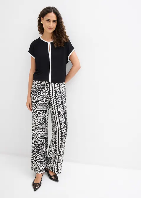 T-shirt avec passepoil, bonprix