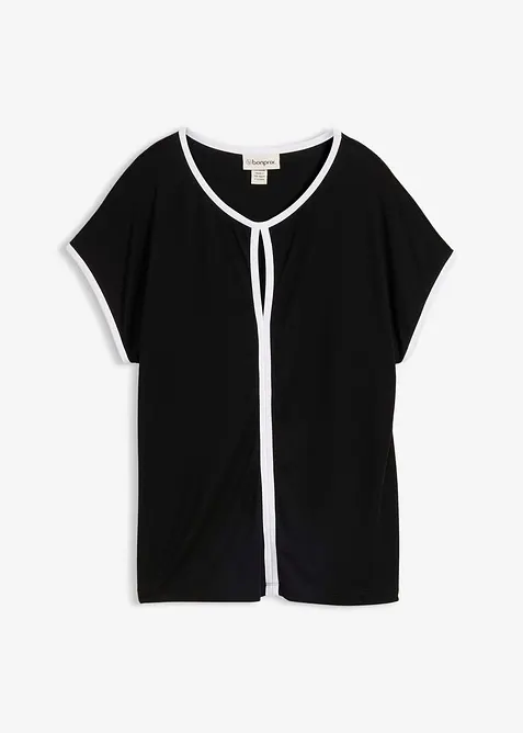 T-shirt avec passepoil, bonprix