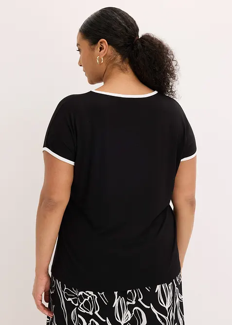 Shirt mit Piping, bonprix