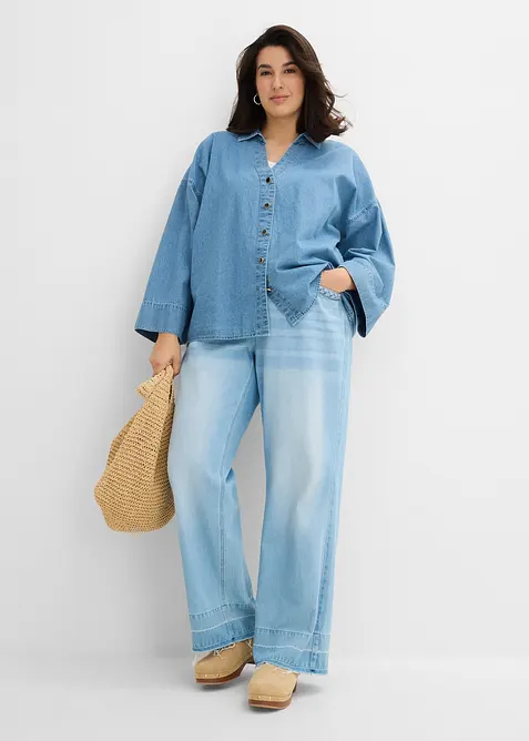 Chemisier en jean 100% coton, bonprix