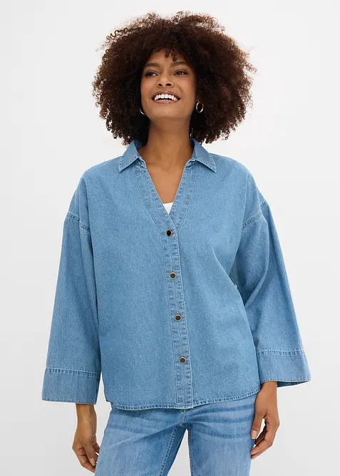 Jeansbluse aus Bio-Baumwolle, bonprix