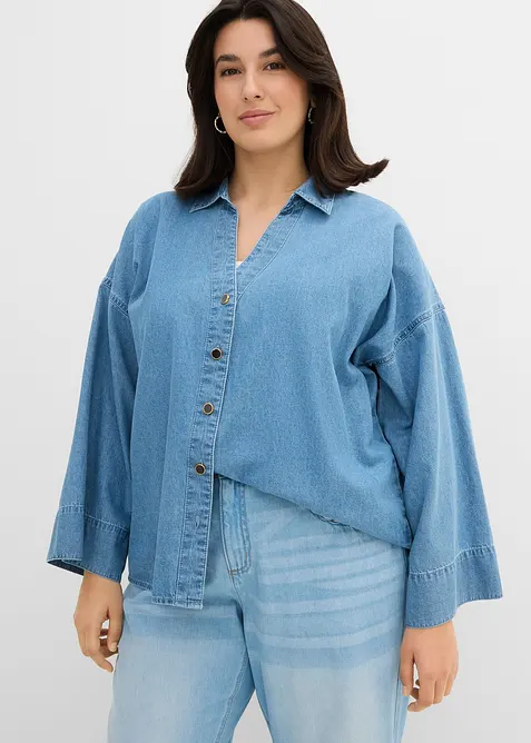 Chemisier en jean 100% coton, bonprix