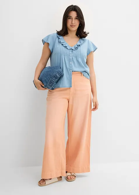 Top en jean 100% coton, bonprix