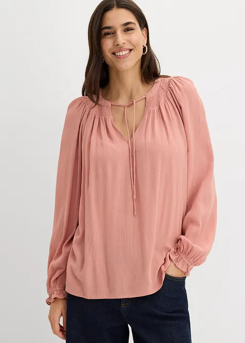 Tunikabluse aus flie&szlig;ender Viskose, bonprix