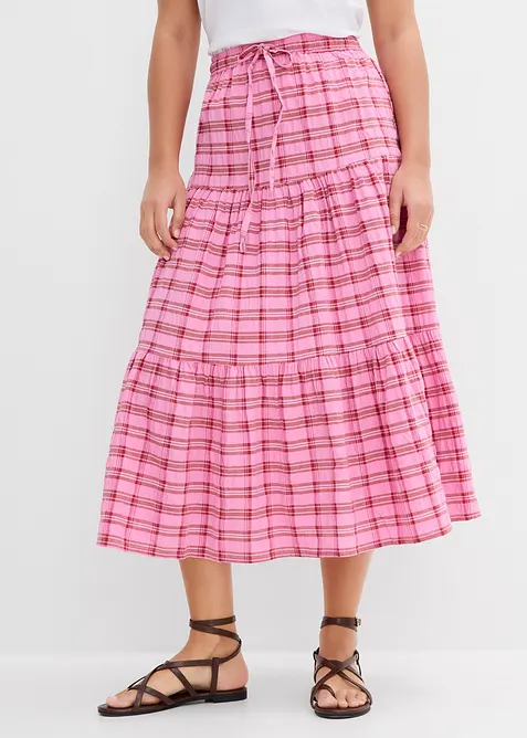 Jupe midi 100% coton, bonprix