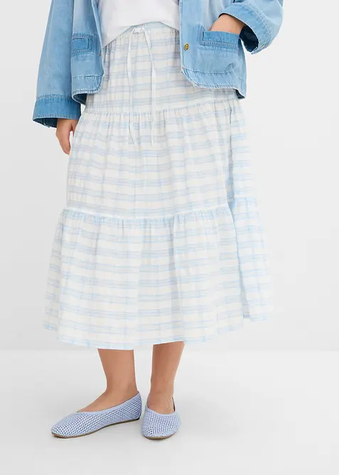 Jupe midi 100% coton, bonprix