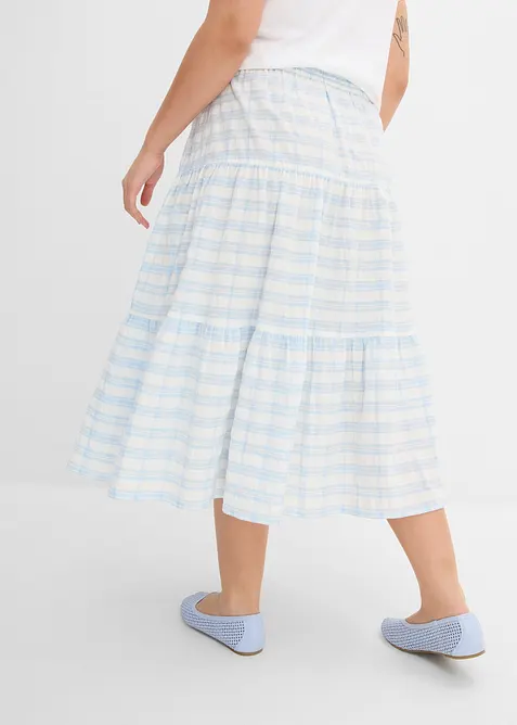 Jupe midi 100% coton, bonprix